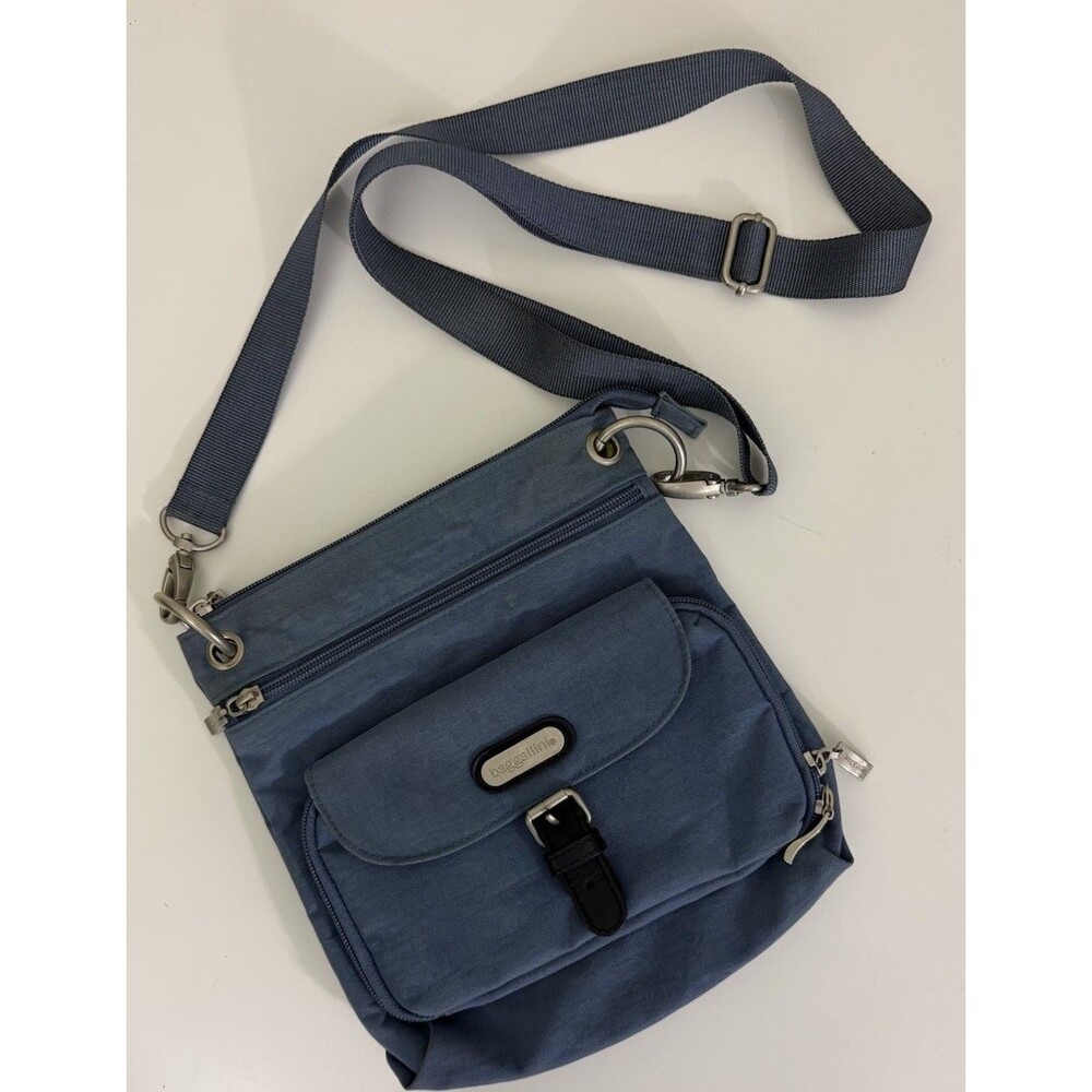 Baggallini Crossbody Bag Womens Lightweight Travel Purse Shoulder Bag Blue 9”x9”